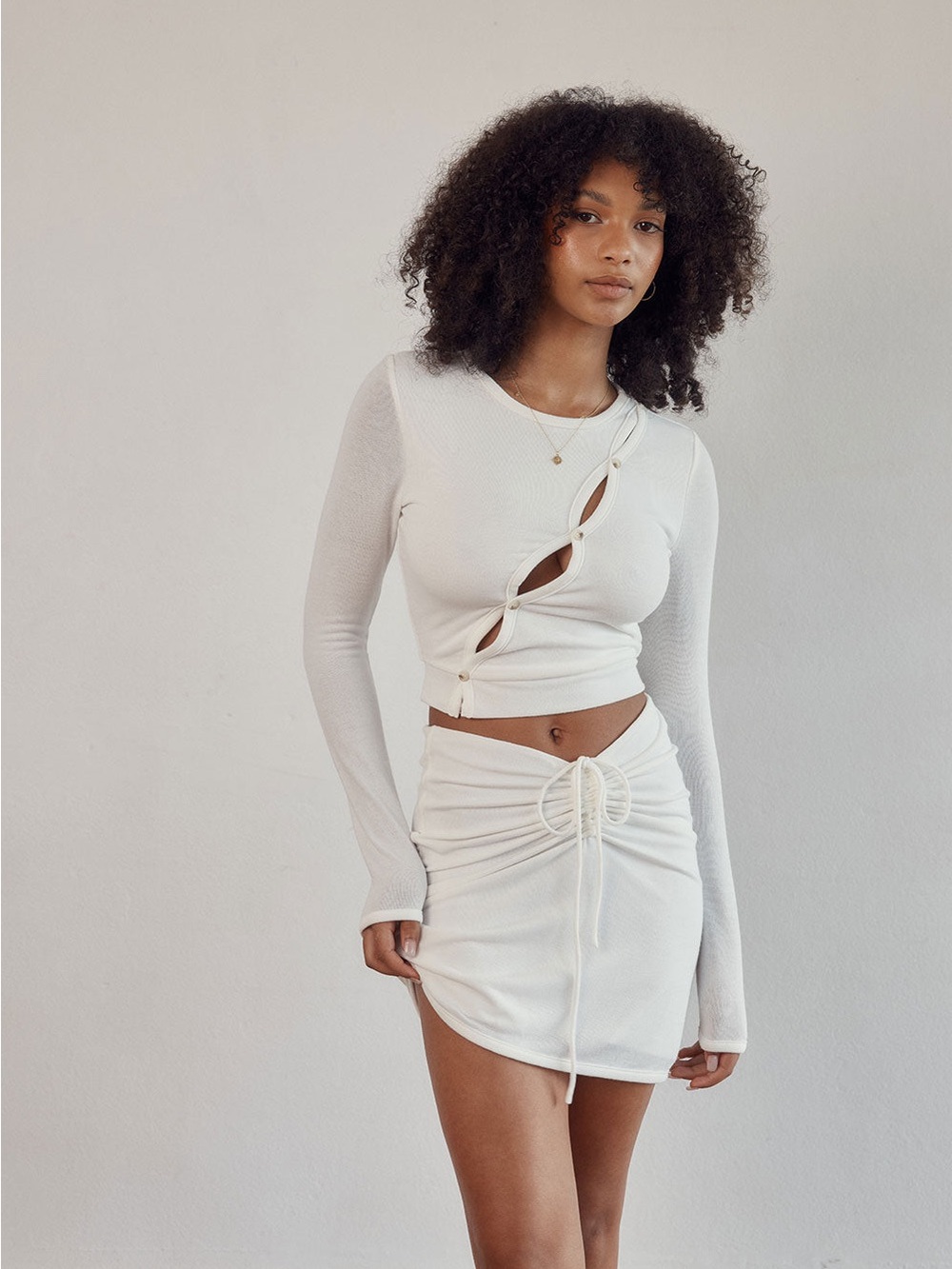 Sabo Skirt White Preah Keyhole Top